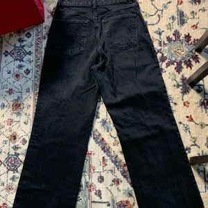 Zara wide leg size 8 black denim jeans